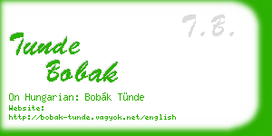 tunde bobak business card